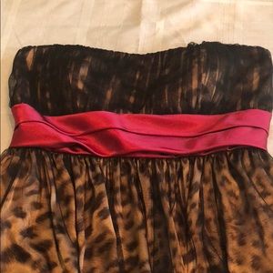 Juniors leopard print Size 12 semi-formal dress.